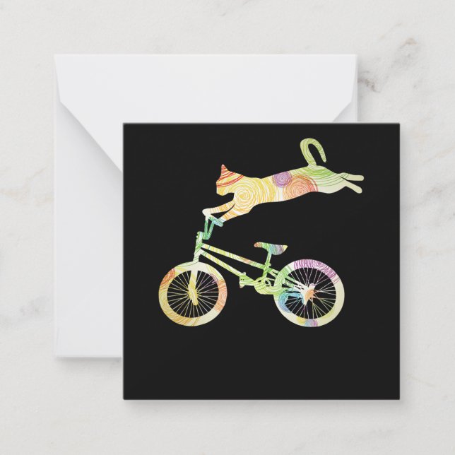 Carte De Correspondance Vélo vélo de chat - Votre collection de cadeaux (Devant)