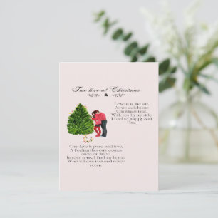 Carte De Correspondance Véritable Amour Au Poème De Noël
