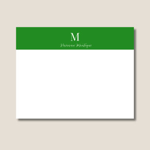 Carte De Correspondance Vert forêt Élégant Nom personnalisé Entreprise