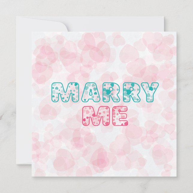 Carte De Correspondance Veux-Tu M'Épouser ? Mon coeur doux (Devant)