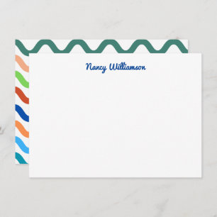 Carte De Correspondance Vibes Retro super Colorful Wavy Ajouter un nom