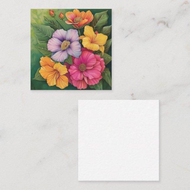 Carte De Correspondance Vibrance de la fleur tropicale (Devant / Derrière)