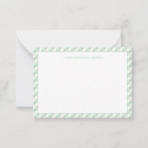 Carte De Correspondance Vichy Vert Pastel pour Enfants