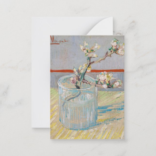 Carte De Correspondance Vincent van Gogh - Branche d'amandes en verre (Devant)