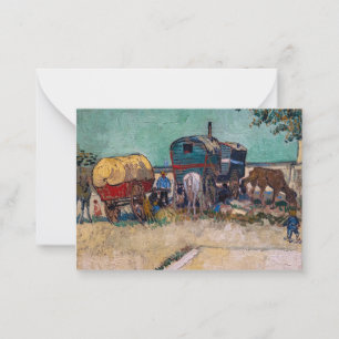 Carte De Correspondance Vincent Van Gogh - Caravanes, Camp de Tziganes prè
