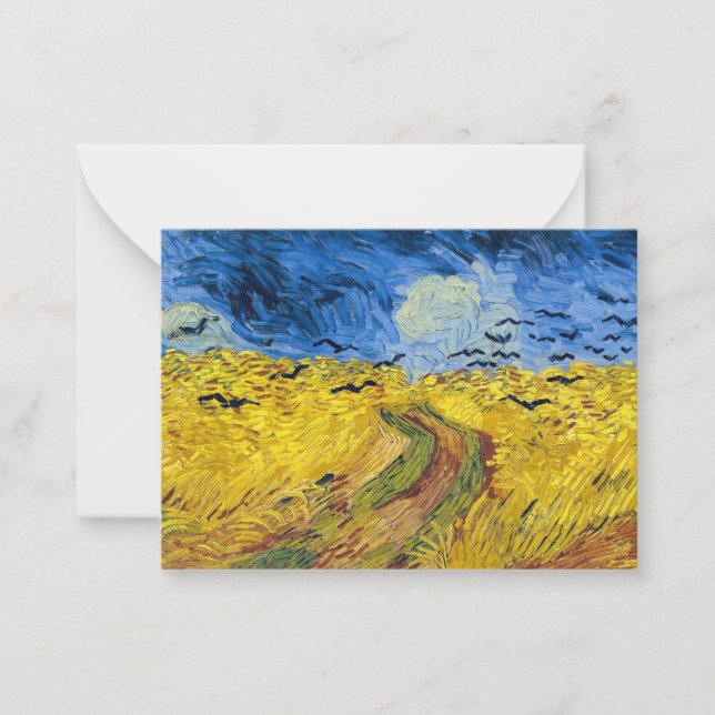 Carte De Correspondance Vincent van Gogh - Wheatfield with Crows (Devant)