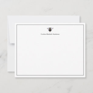 Carte De Correspondance Vintage abeille d'antiquité minimaliste personnali