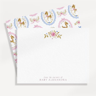 Carte de correspondance vintage pour la nurserie d