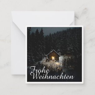 Carte De Correspondance Vœux de Noël avec maison de sorcière