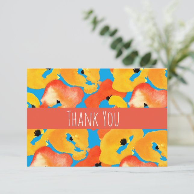 Carte De Correspondance Voix d'aquarelle merci (Debout devant)