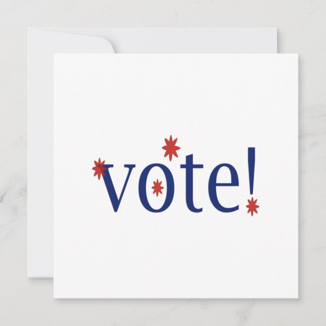 Carte De Correspondance Vote Note Card (Devant)