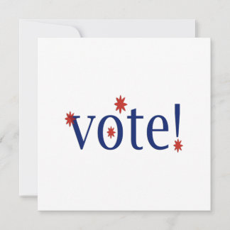 Carte De Correspondance Vote Note Card