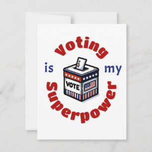 Carte De Correspondance Voter est ma superpuissance