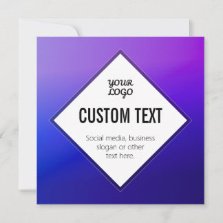 Carte De Correspondance Votre logo et texte personnalisable | Ombre violet
