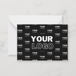 Carte De Correspondance Votre logo et votre logo de répétition Arrière - p