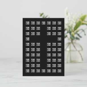 Carte De Correspondance Votre logo ou image téléchargée Motif croisé