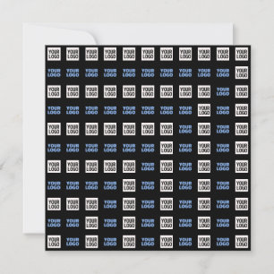 Carte De Correspondance Votre logo ou image téléchargée Motif géométriqu