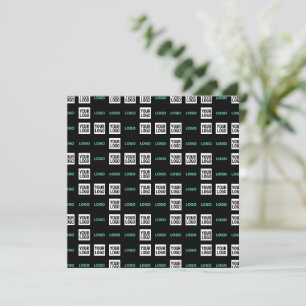 Carte De Correspondance Votre logo ou image   Zig Zag Motif avec deux imag