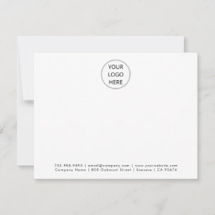 Carte De Correspondance Votre logo professionnel minimaliste Blanc profess