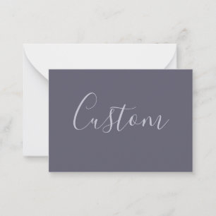 Carte De Correspondance Votre nom Élégant script de lavande sur le viole