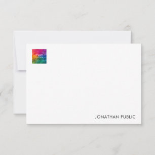 Carte De Correspondance Votre nom Société Logo Ici Tendance Minimal
