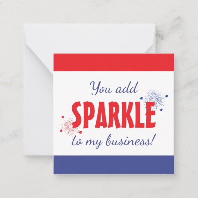 Carte De Correspondance Vous Ajoutez Sparkle À Mon Entreprise (Devant)