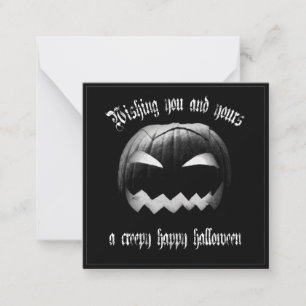 Carte De Correspondance Vous et les vôtres un Halloween heureux et effraya