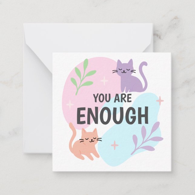Carte De Correspondance Vous êtes assez chat Affirmation (Devant)