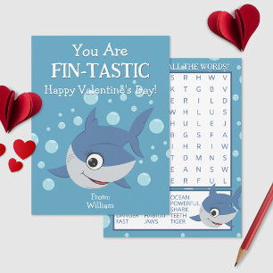Carte De Correspondance Vous êtes Fin-Tastic Classroom Valentine's Day Car