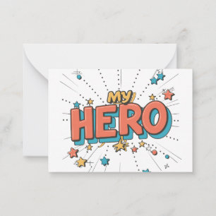 Carte De Correspondance Vous êtes mon héros