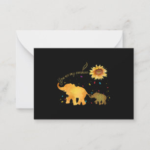 Carte De Correspondance Vous êtes mon Sunshine tournesol Elephant Autisme