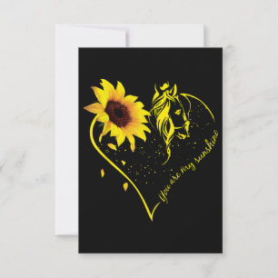 Carte De Correspondance Vous Êtes Mon Sunshine Tournesol Et Cheval
