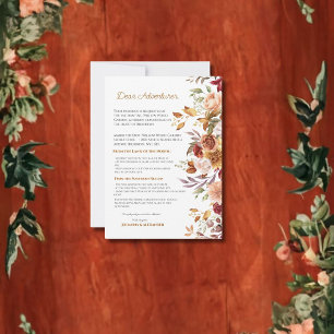 Carte De Correspondance Voyage enchantant : Mariage de automne d'aquarelle