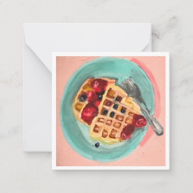 Carte De Correspondance Waffles and Berries (Devant)