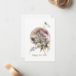 Carte De Correspondance Watercolor Christmas Tree Stationery