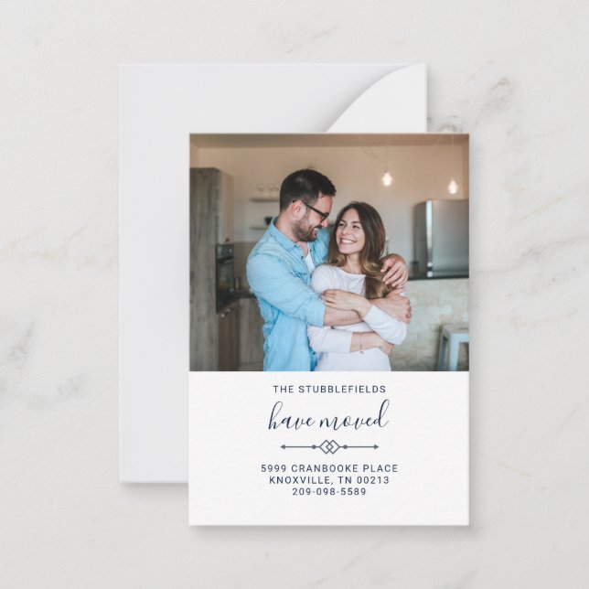 Carte De Correspondance We  Moved Family Photo Moving Announcement (Devant)