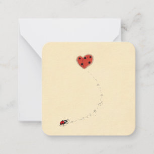 Carte De Correspondance Whisper doux Ladybug Inspiré par la nature