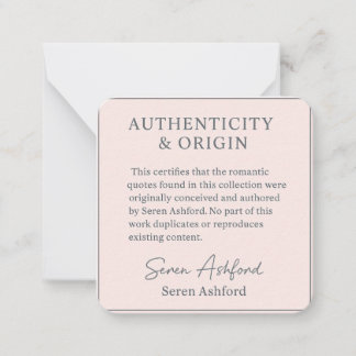 Carte De Correspondance Whispered words- Volume 1_ AUTHENTICITY & ORIGIN 