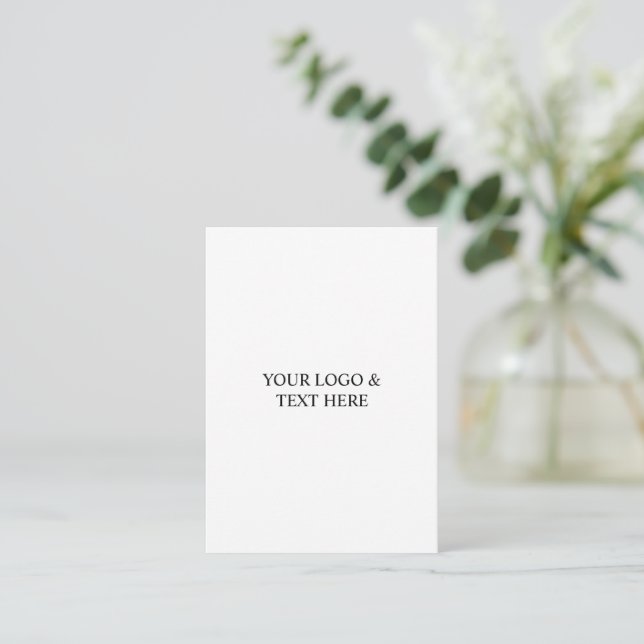 Carte De Correspondance White Personalized – Your Logo & Text Here (Debout devant)
