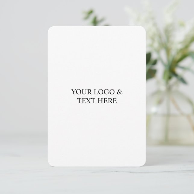 Carte De Correspondance White Personalized – Your Logo & Text Here (Debout devant)