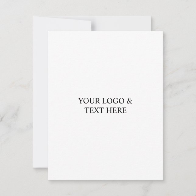 Carte De Correspondance White Personalized – Your Logo & Text Here (Devant)