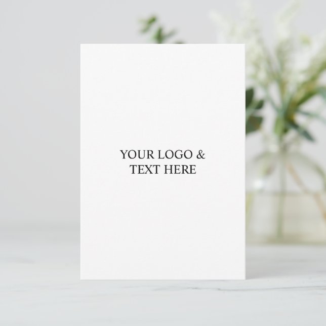 Carte De Correspondance White Personalized – Your Logo & Text Here (Debout devant)