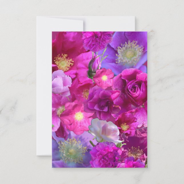 Carte De Correspondance Wild Rose Collage (Devant)