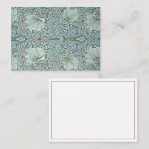 Carte De Correspondance William Morris, Pimpernel - Aqua Green Floral