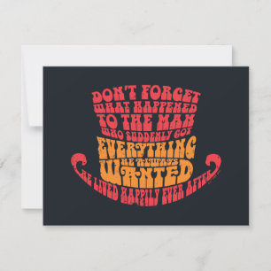 Carte De Correspondance Willy Wonka Typographie Casquette