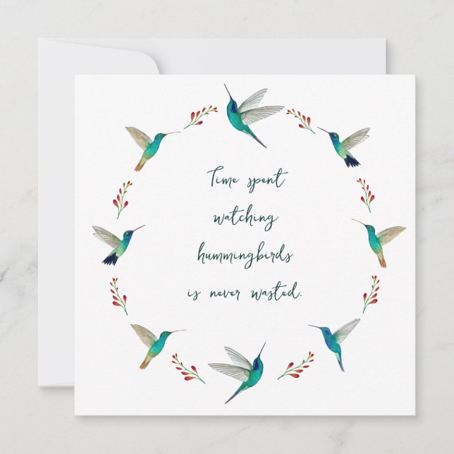 Carte De Correspondance Wreath de colibris (Devant)