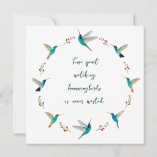 Carte De Correspondance Wreath de colibris