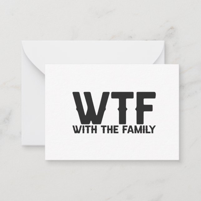 Carte De Correspondance WTF Avec Famille Drôle Vacances D'Été Correspondan (Devant)