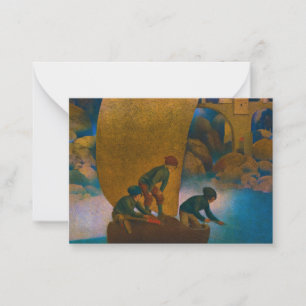 Carte De Correspondance Wynken, Blynken et Nod, 1905 par Maxfield Parrish