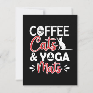 Carte De Correspondance Yoga Lover   Café Et Mats De Yoga